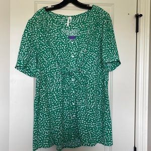 NWT Seraphine Green Floral Maternity Top